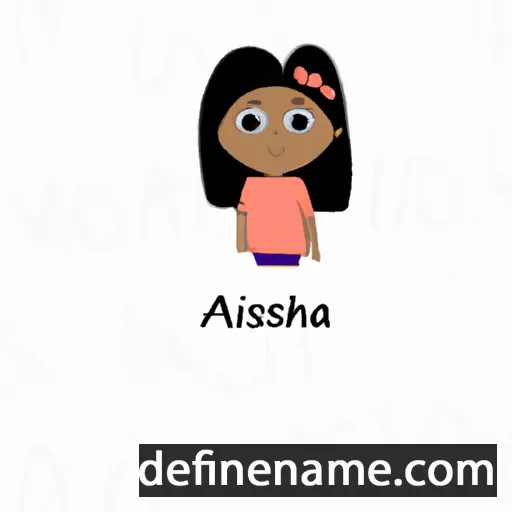 cartoon of the name Anisha