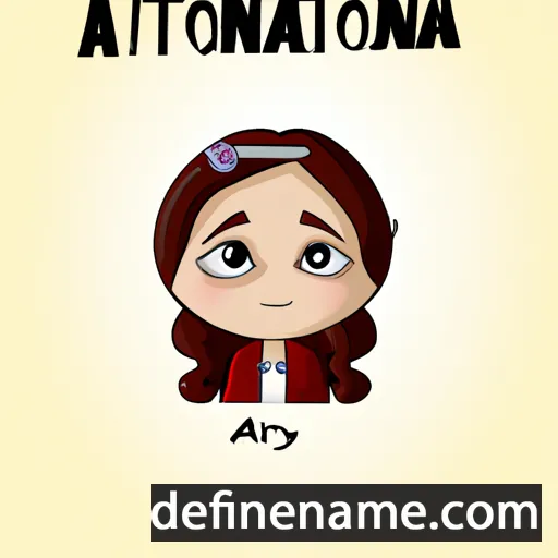 cartoon of the name Antoniya