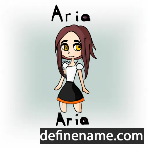 cartoon of the name Aria