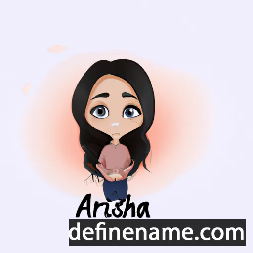 cartoon of the name Arisha