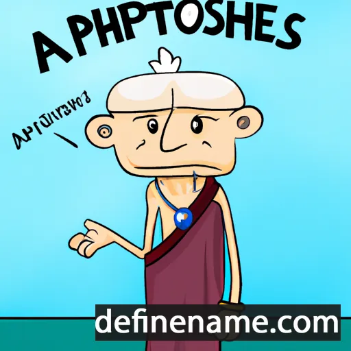 cartoon of the name Aristophanes