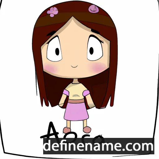 cartoon of the name Aroa