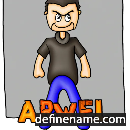 cartoon of the name Arwel