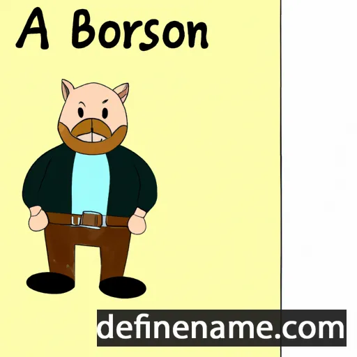 cartoon of the name Asbjørn