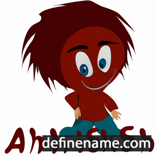 cartoon of the name Ashkii