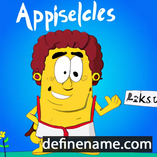 cartoon of the name Asklepios