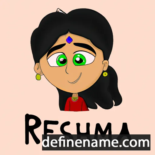 cartoon of the name Reshma