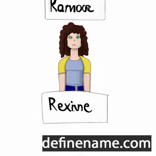 cartoon of the name Rexanne