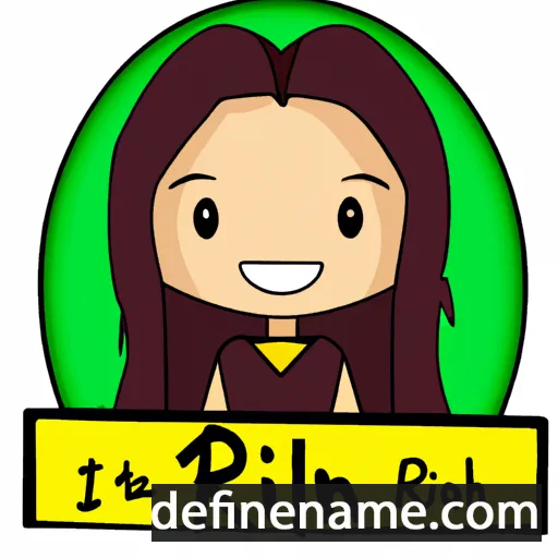 cartoon of the name Rhian