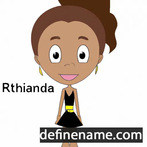 cartoon of the name Rhianna