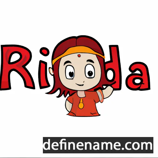 cartoon of the name Ridha