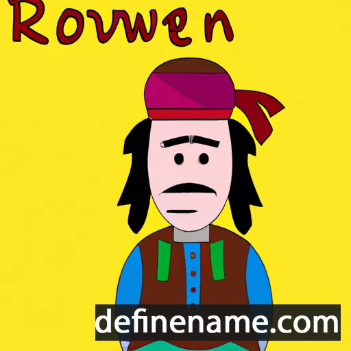 cartoon of the name Röwşen