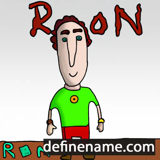 cartoon of the name Ronen