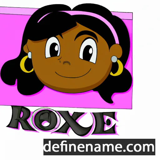 cartoon of the name Roxie