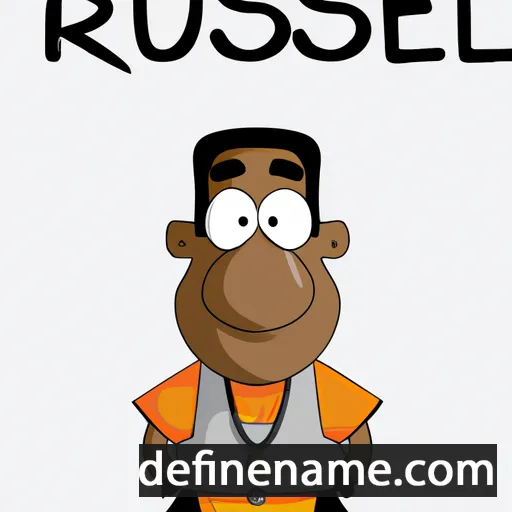 cartoon of the name Russel