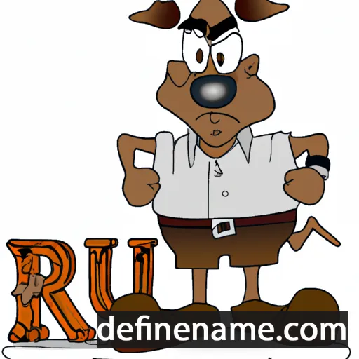 cartoon of the name Rutt