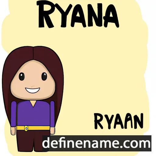 cartoon of the name Ryana