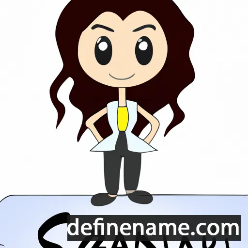 cartoon of the name Şahnaz