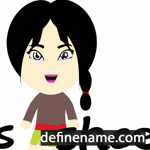 cartoon of the name Sachie