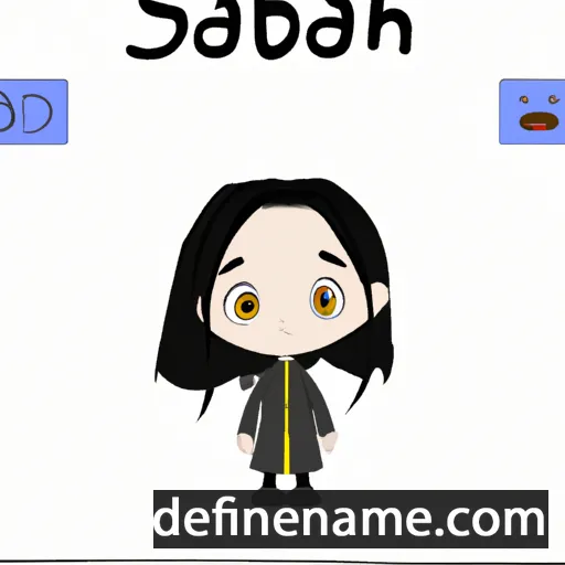 cartoon of the name Sadhbh