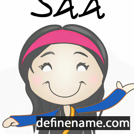 cartoon of the name Sahsa