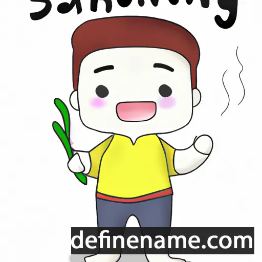 cartoon of the name Samnang