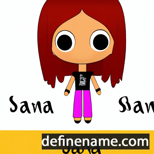 cartoon of the name Sanja