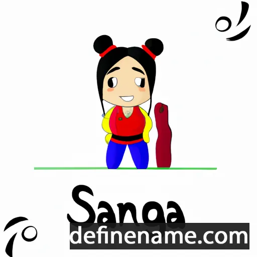 cartoon of the name Sanjica