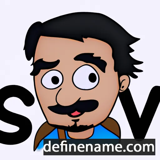 cartoon of the name Sanjiv