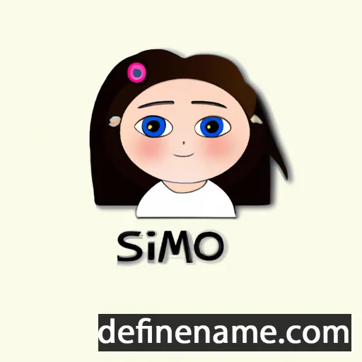 cartoon of the name Šimona