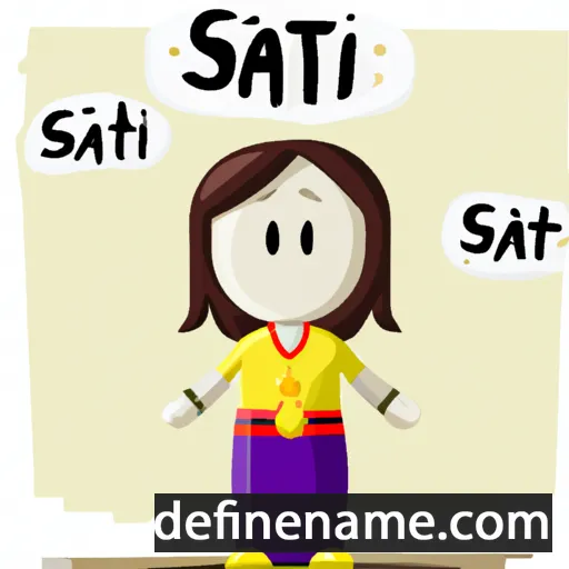 cartoon of the name Sati