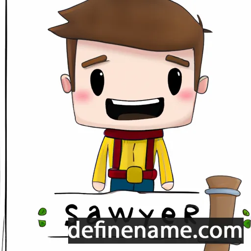 cartoon of the name Sawyer