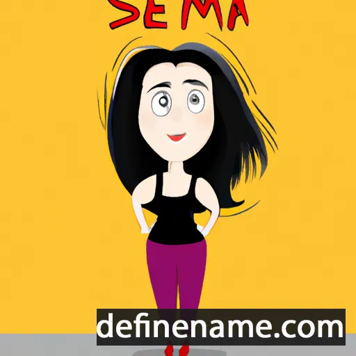 cartoon of the name Semiha