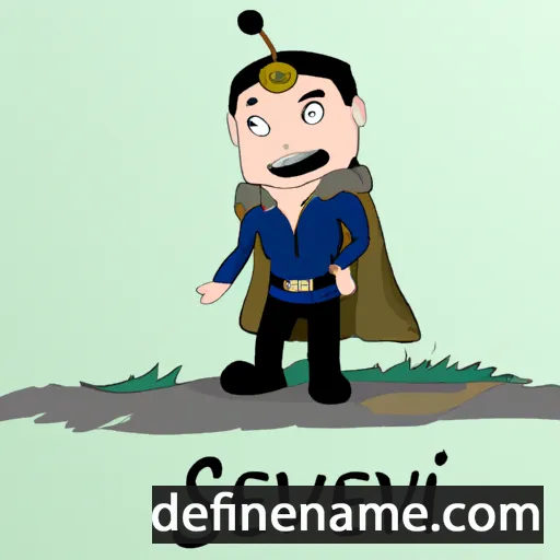 cartoon of the name Sevinj