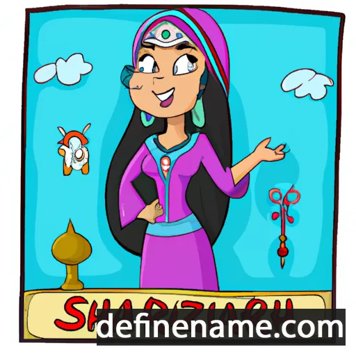 cartoon of the name Shahrazad