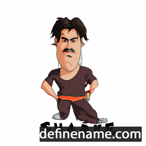 cartoon of the name Shahrukh