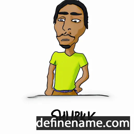 cartoon of the name Shakur