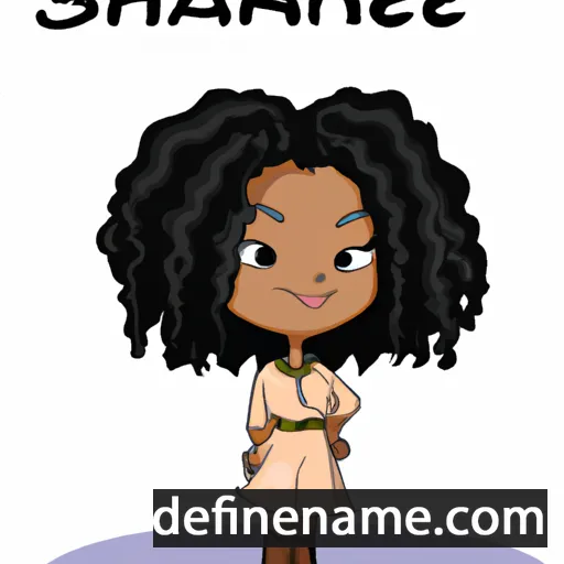 cartoon of the name Shanae