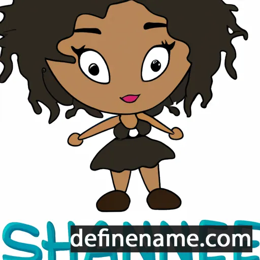 cartoon of the name Shanene