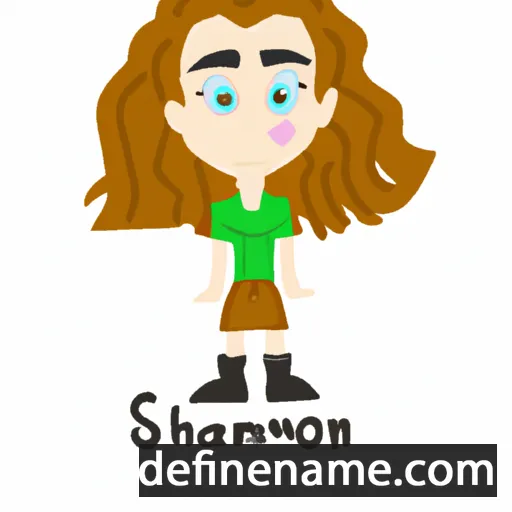 cartoon of the name Shanon