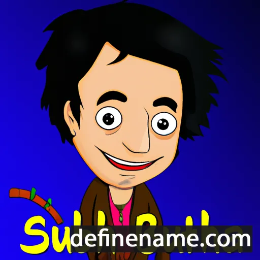 cartoon of the name Shubham