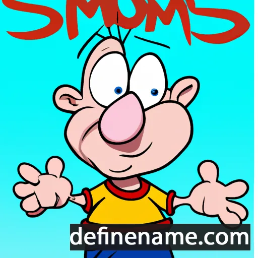 cartoon of the name Simonas