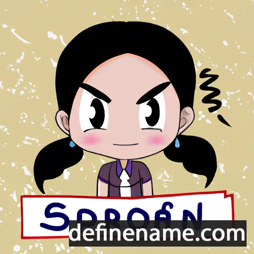 cartoon of the name Siriporn