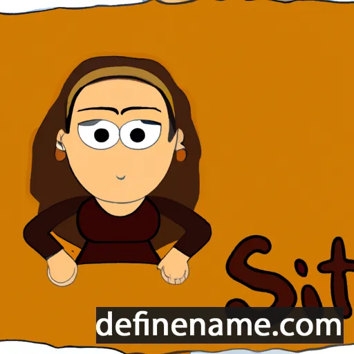 cartoon of the name Siti