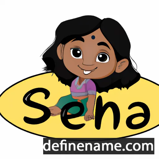 cartoon of the name Sneha