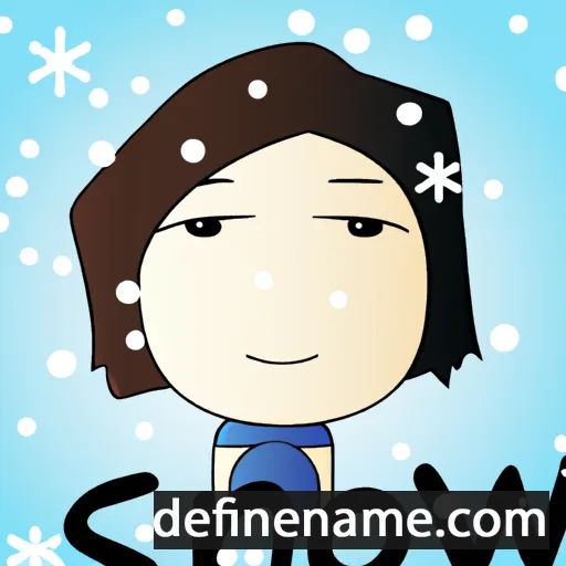 cartoon of the name Snow