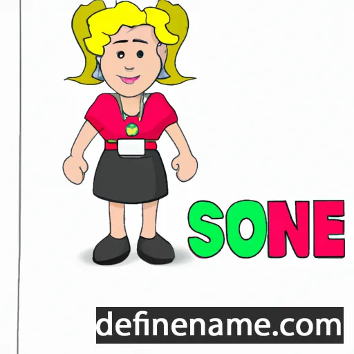 cartoon of the name Sonje