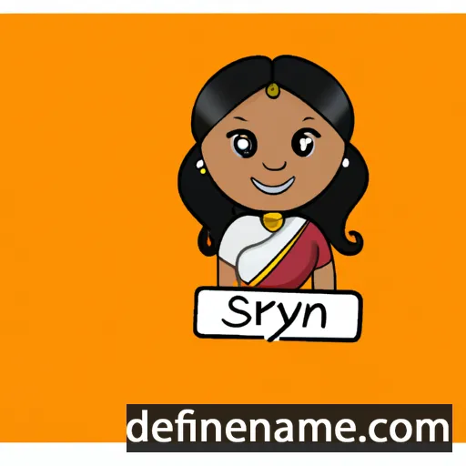 cartoon of the name Sriyani