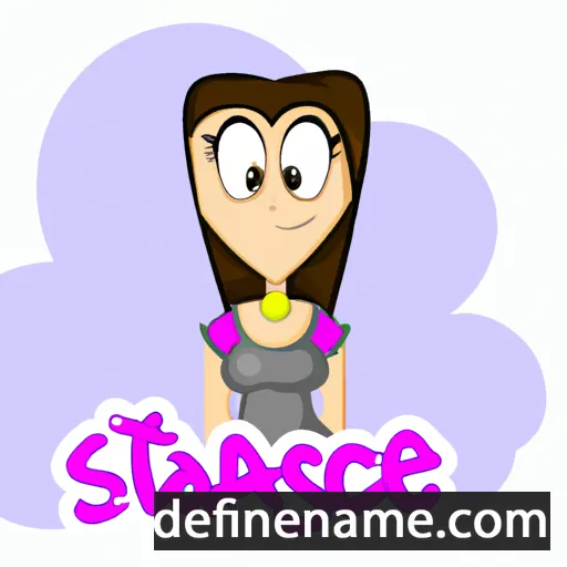 cartoon of the name Stacie