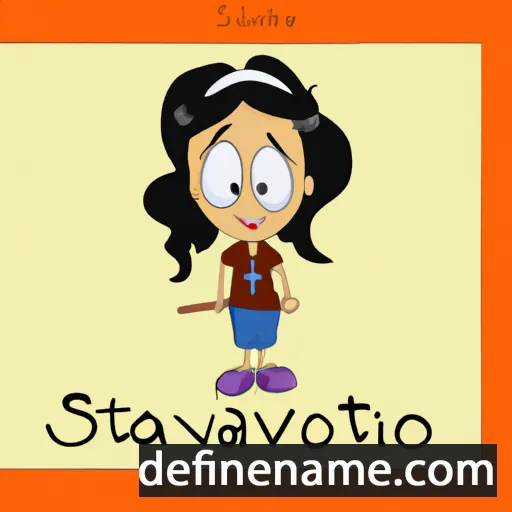 cartoon of the name Stavroula